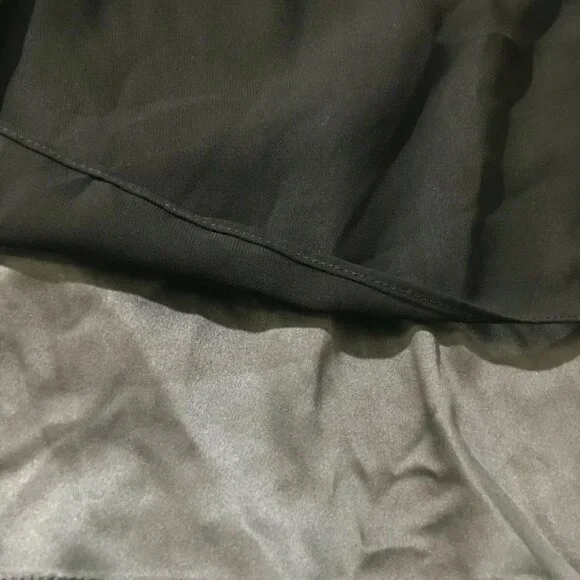 BCBGeneration Full Skirt Bustier Dress Black Smoke Satin Fit Flare Pockets XS l - Picture 8 of 8